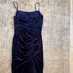 SOLD Navy blue Velvet dress
